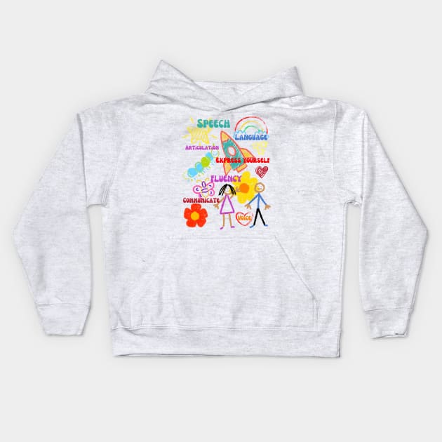 Speech therapist, Speech language pathologist, SLPA, SLP, speech pathologist Kids Hoodie by Daisy Blue Designs